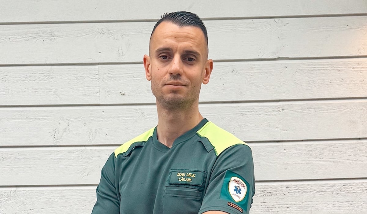 Porträttbild av jourläkare Isak Lelic