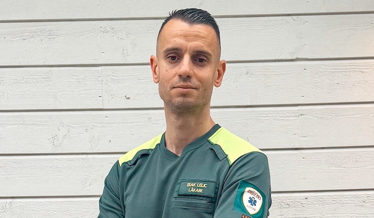 Porträttbild av jourläkare Isak Lelic
